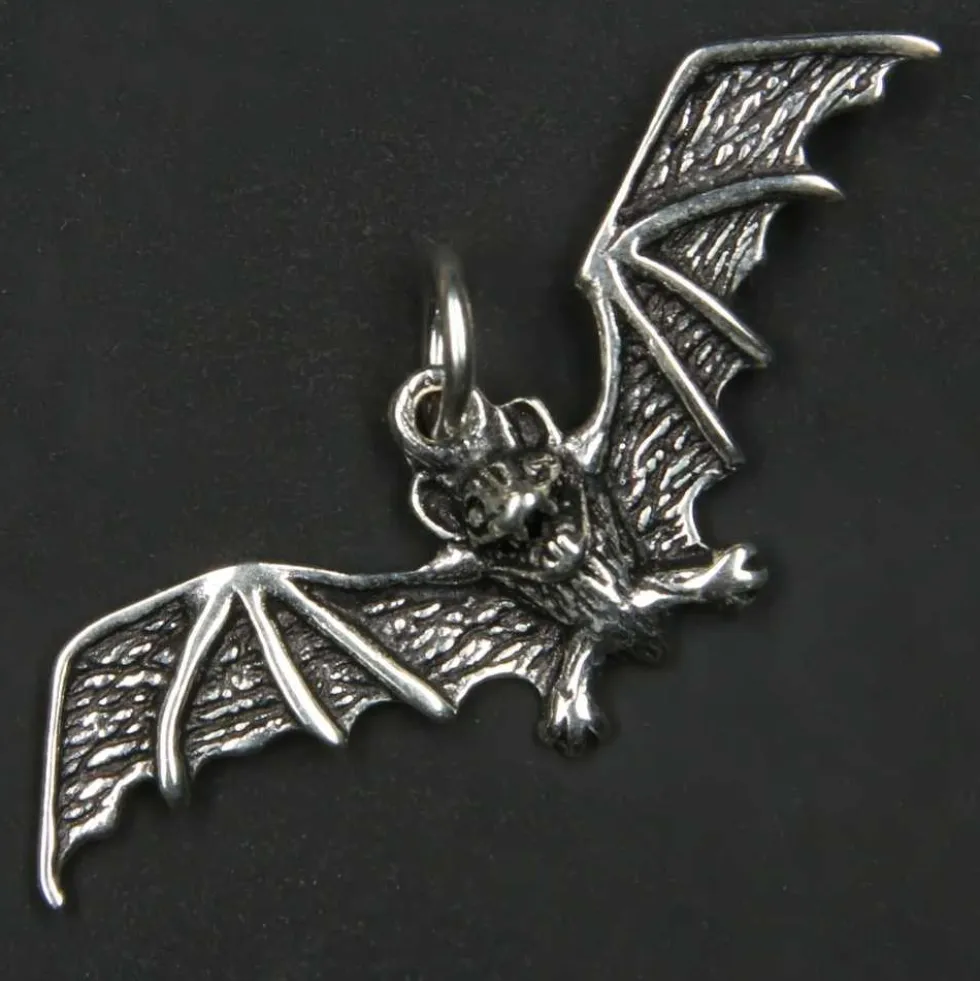 Bat Schmuck Anhänger 925 Silber schlichte Fledermaus