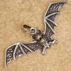 Bat Schmuck Anhänger 925 Silber schlichte Fledermaus