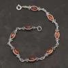 Bernstein Armband Keltischer Edelstein Damen Armschmuck 925 Silber