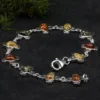 Bernstein Armschmuck Damen Armband 925 Silber diverse Farbtöne