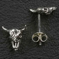 Büffel Ohrstecker 925 Silber Ohrschmuck