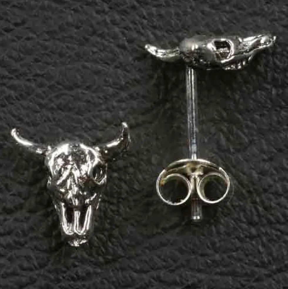 Büffel Ohrstecker 925 Silber Ohrschmuck