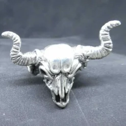 Büffelschädel Biker Ring 925 Silberschmuck