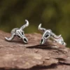 Büffelschädel Ohrstecker 925 Silber Ohrschmuck