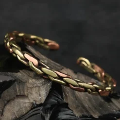 Bicolor Armreif Messing Kupfer Armschmuck Damen