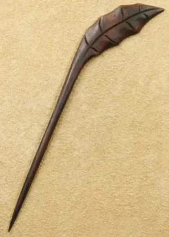 Blatt Haarnadel Haarstab Holzschmuck geschnitzt