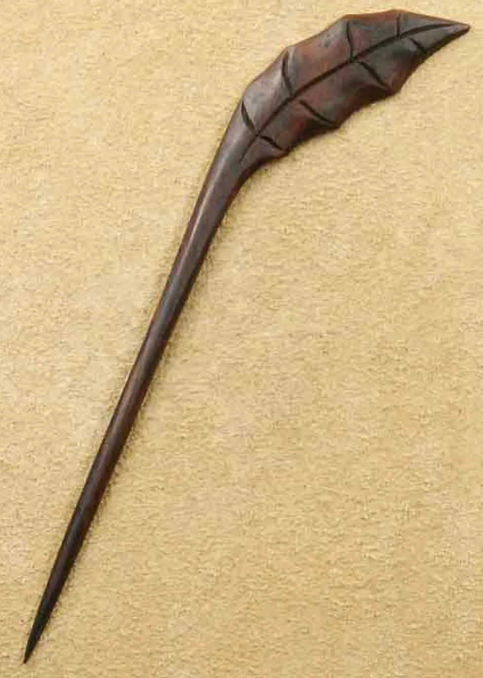 Blatt Haarnadel Haarstab Holzschmuck geschnitzt
