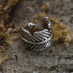 Blatt Ohrklemme Ohrschmuck 925er Silber