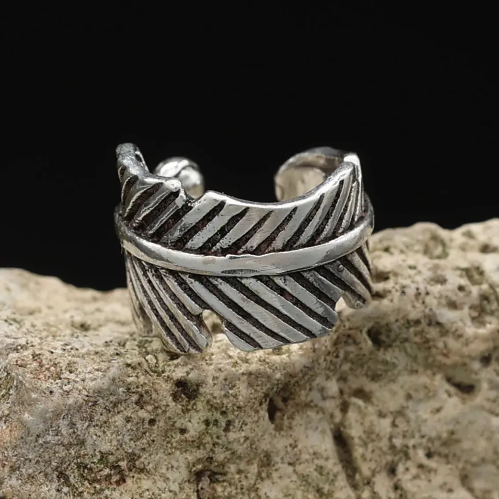 Blatt Ohrklemme Ohrschmuck 925er Silber