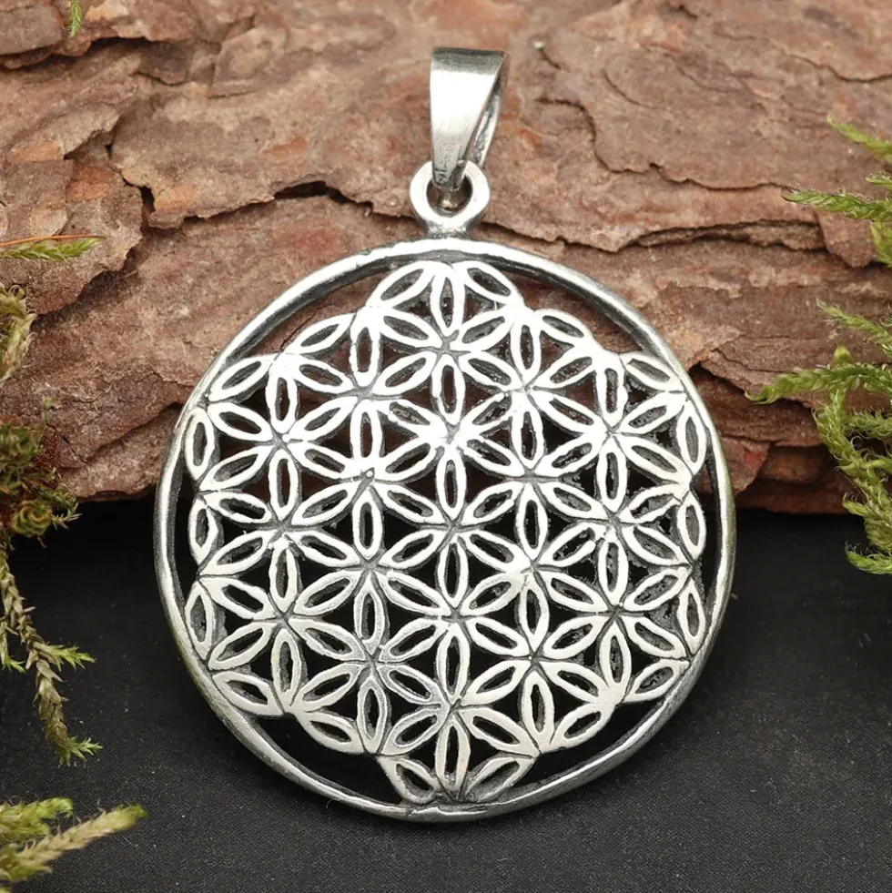Blume des Lebens Kettenanhänger 925 Silber Anhänger