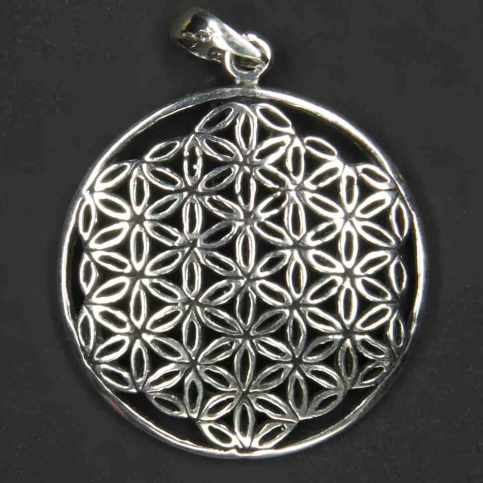 Blume des Lebens Kettenanhänger 925 Silber Anhänger