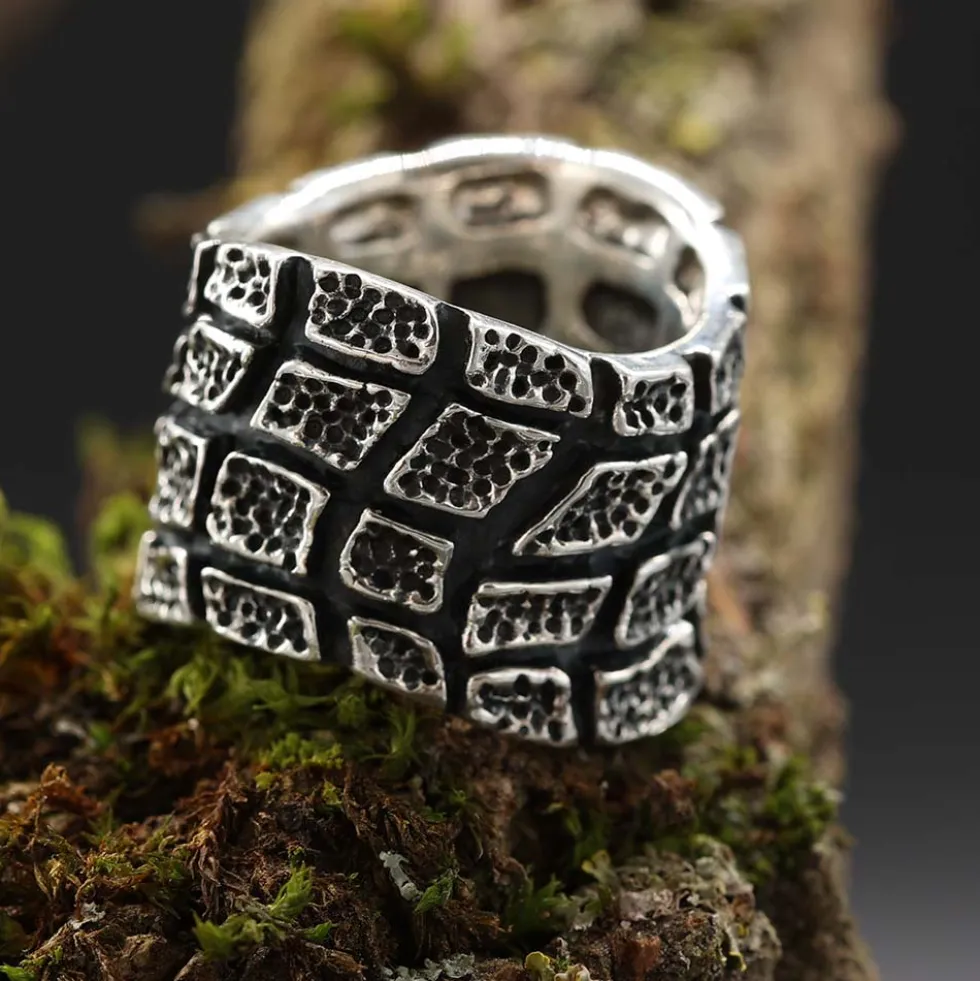 Breiter Ring Schmuck edel aus 925 Silber