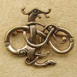 Bronze Brosche Celtic Beast Mittelalter Schmuck