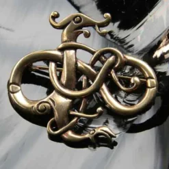 Bronze Brosche Celtic Beast Mittelalter Schmuck