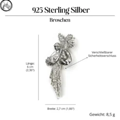Brosche Elfe Schmuck 925 Silber