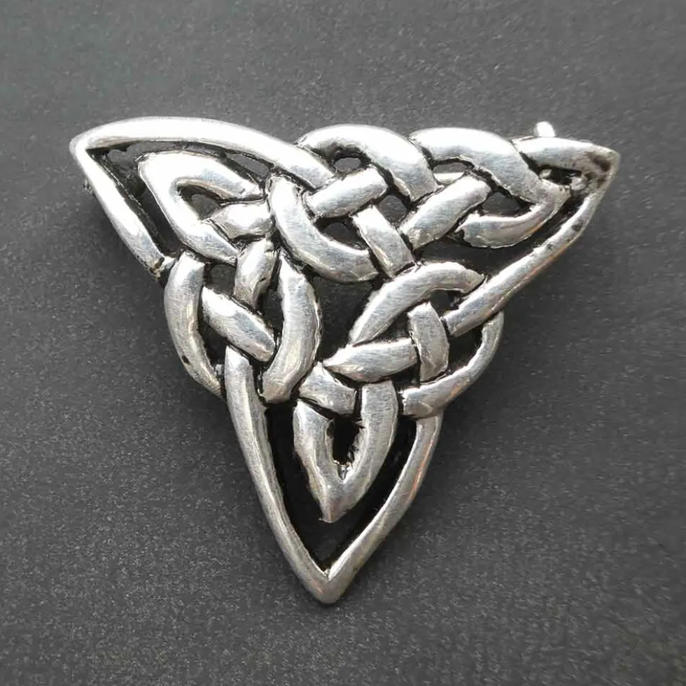 Brosche Keltenknoten Dreieck Silberschmuck 925 Silber