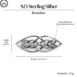 Brosche Keltenknoten 925 Silber