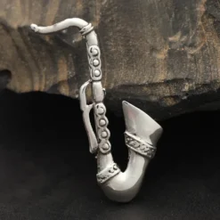 Brosche Saxophon 925 Sterlingsilber Schmuck