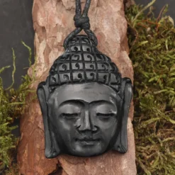 Buddha Halskette 3 cm lang Kopf Hornschmuck Anhänger Kette