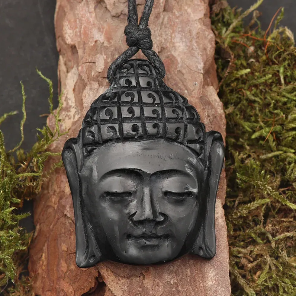 Buddha Halskette 3 cm lang Kopf Hornschmuck Anhänger Kette