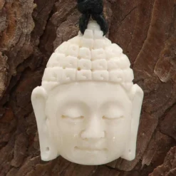 Buddha Kette 3cm Schmuck aus Knochen Kettenanhänger