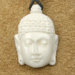 Buddha Kopf Schmuck aus Knochen Kette