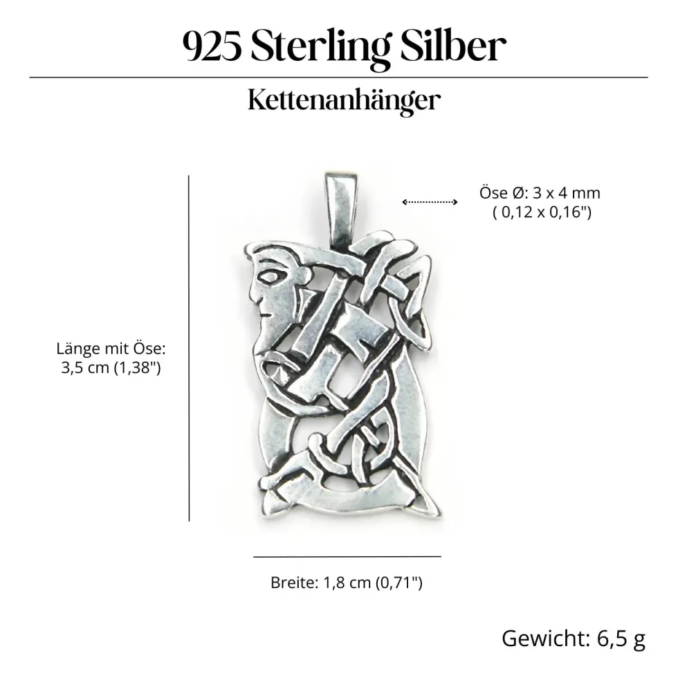 Celtic Man keltischer Schmuck Anhänger aus Silber 925