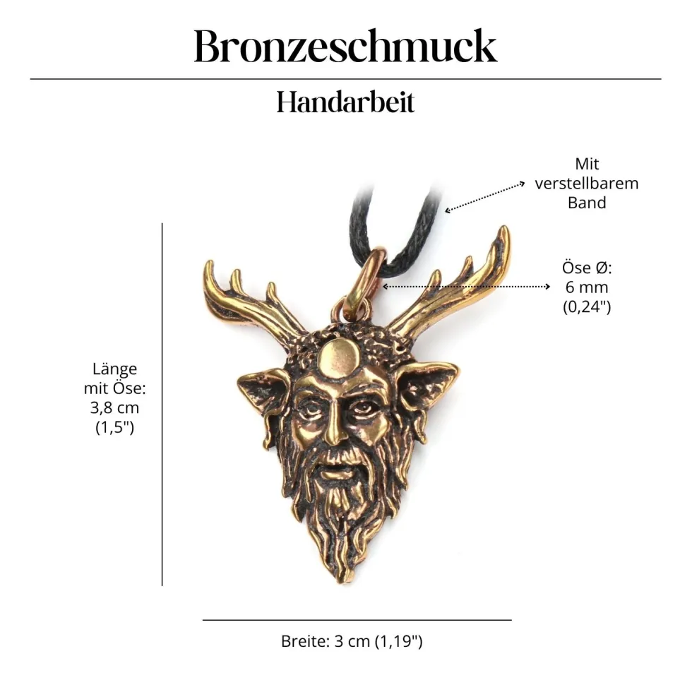 Cernunnos Schmuck Anhänger Bronze