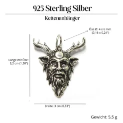 Cernunnos Schmuck Anhänger 925 Silber Kettenanhänger