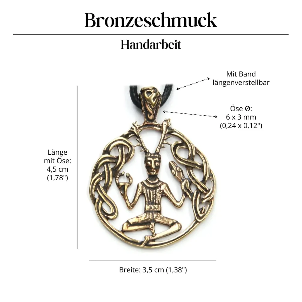 Cernunnos Schmuck Bronze Anhänger