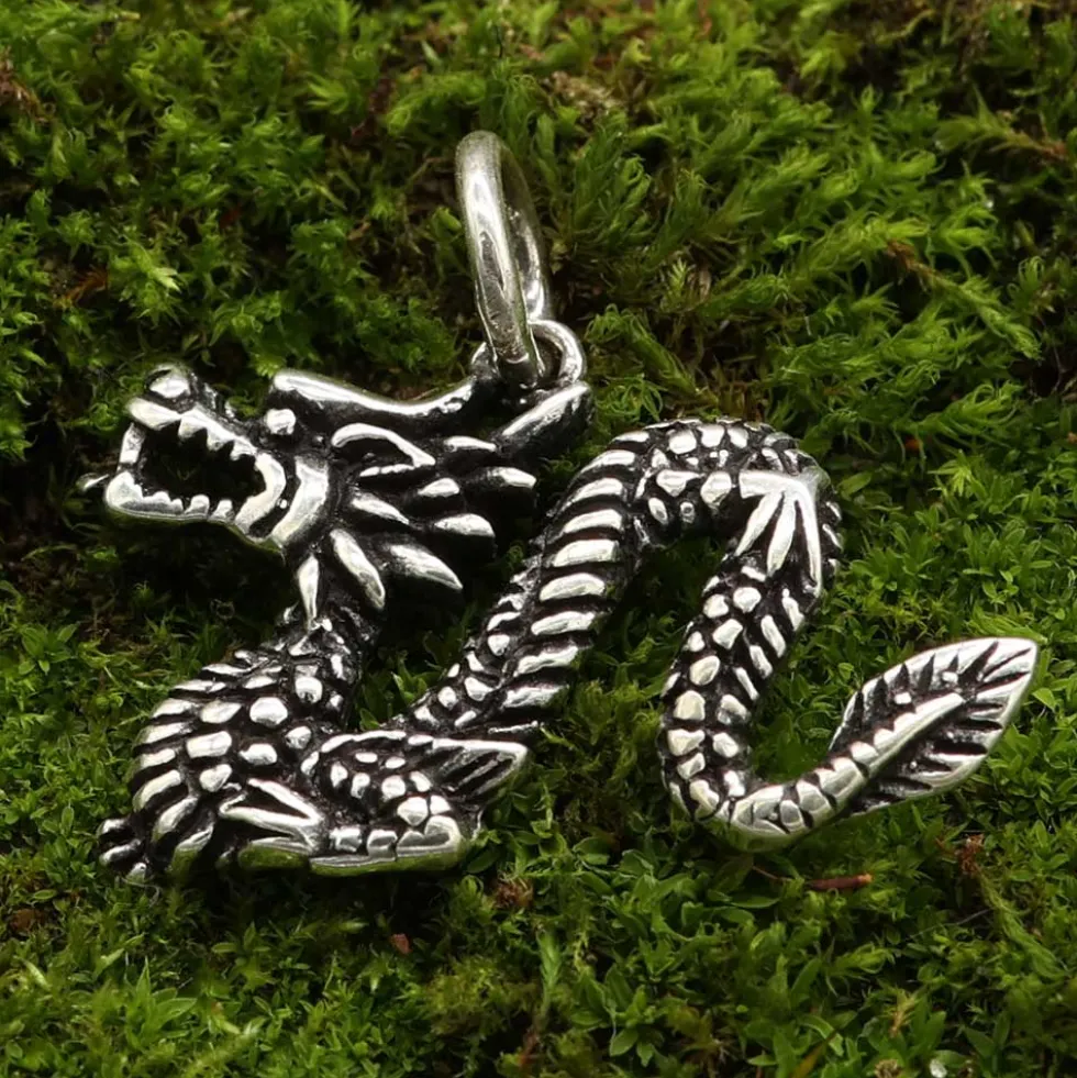 Chinesischer Drache Anhänger Silberschmuck Kettenanhänger 925/000