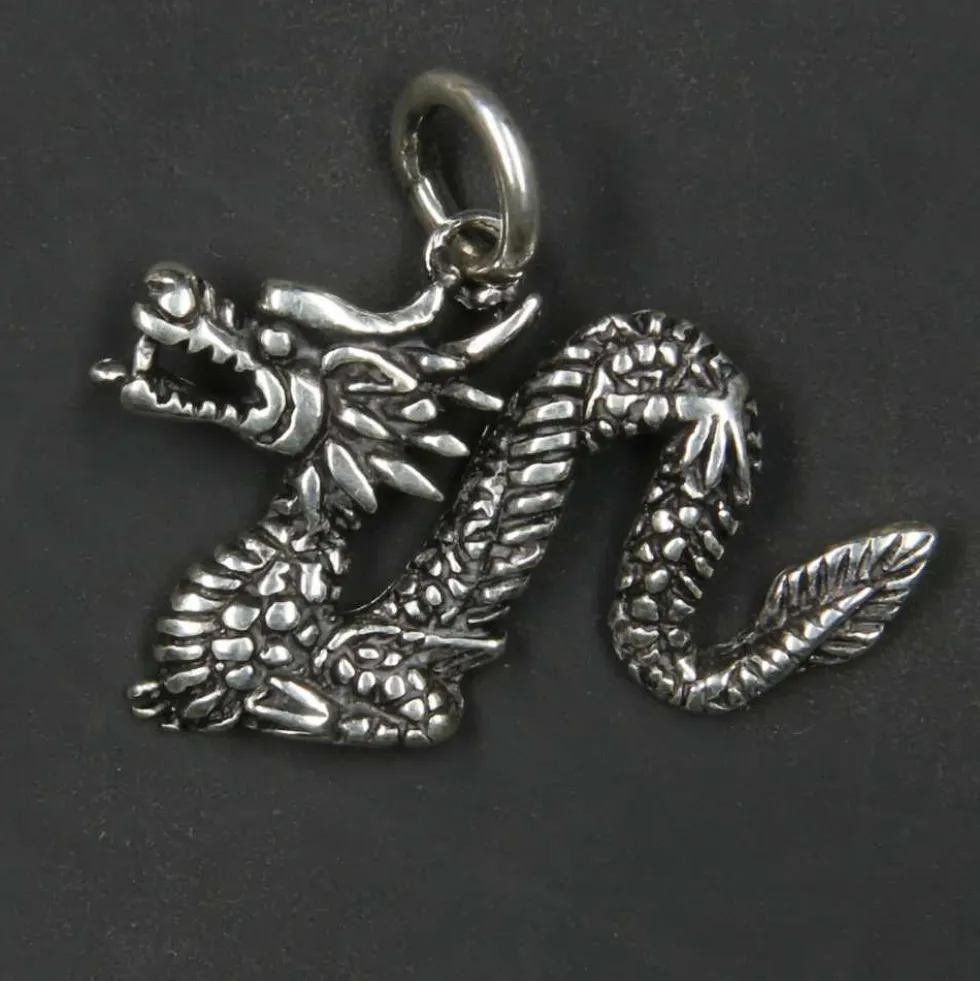 Chinesischer Drache Anhänger Silberschmuck Kettenanhänger 925/000