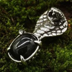 Cobra Black Star Sterndiopsid Anhänger Schmuck 925 Silber