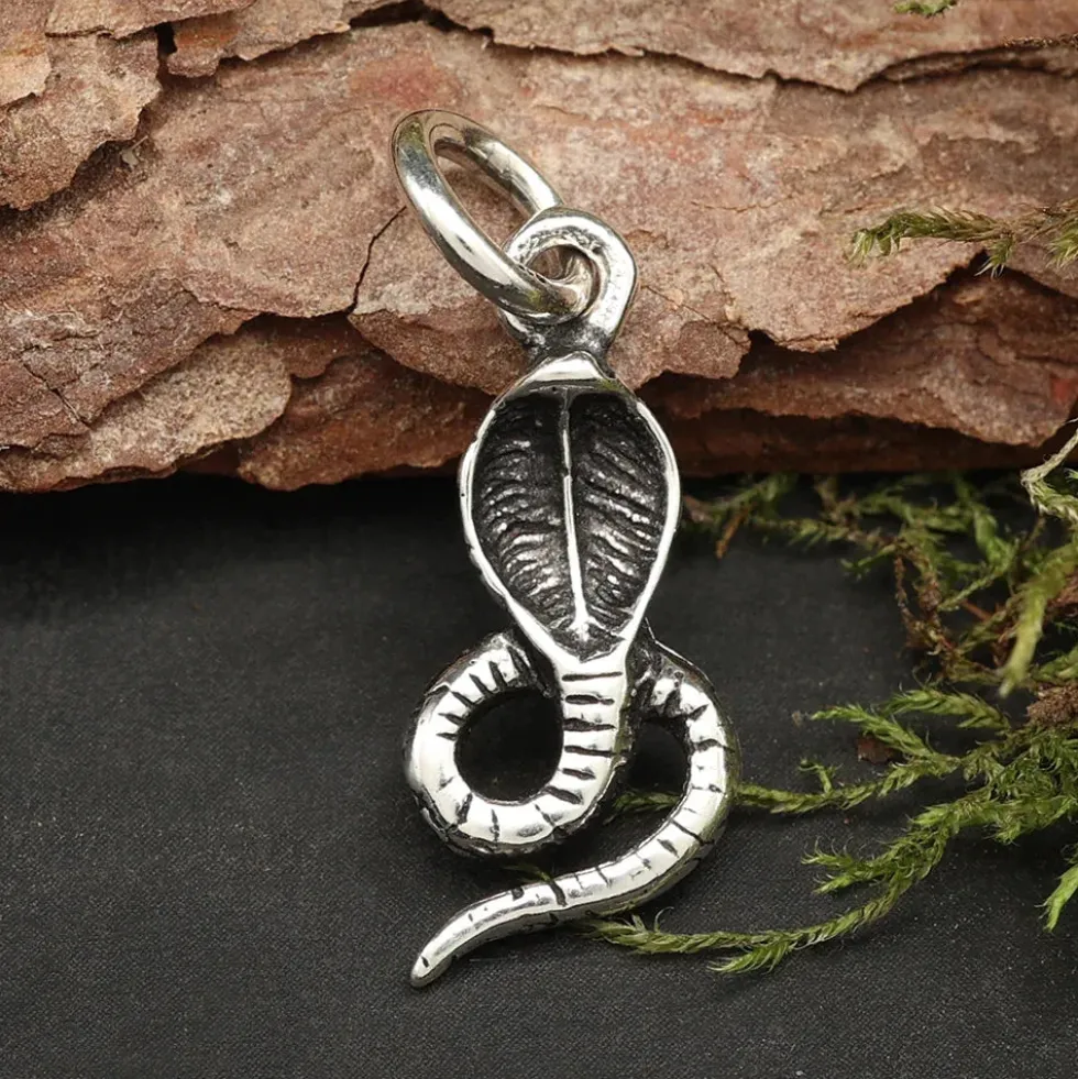 Cobra Schlange Schmuck Kettenanhänger 925 Silber