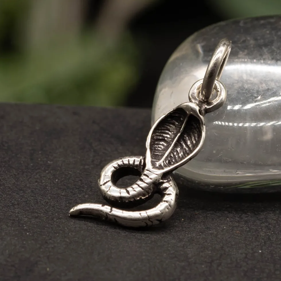 Cobra Schlange Schmuck Kettenanhänger 925 Silber