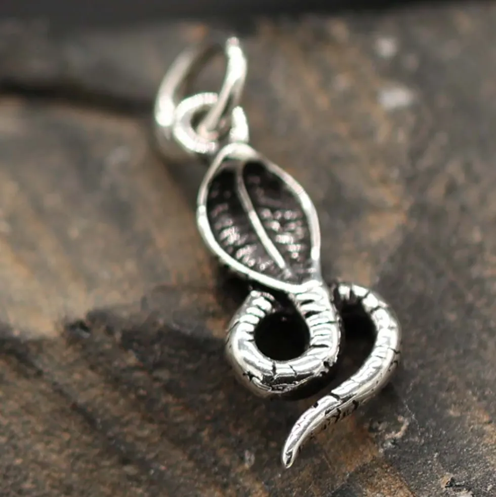 Cobra Schlange Schmuck Kettenanhänger 925 Silber