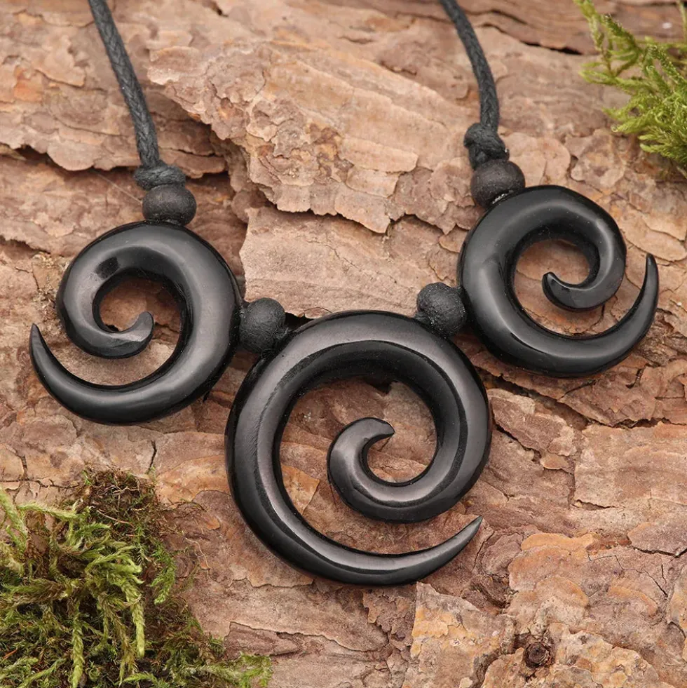 Collier Hornschmuck Beth Collier Halskette Handarbeit