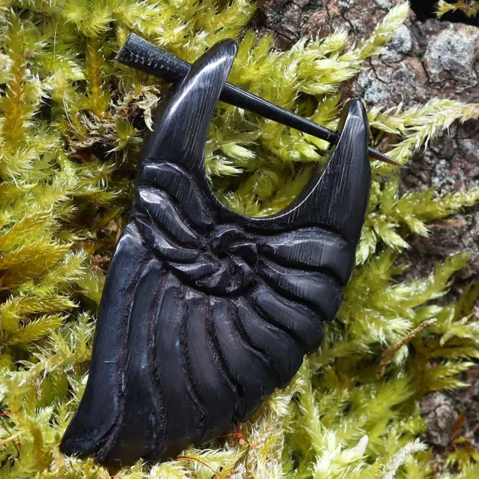 Creole aus Horn Muschel Ohrring (Paar)