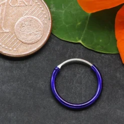 Creole blau 925 Silber 12 mm 1,2mm
