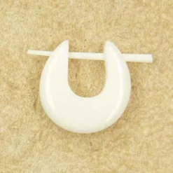 Creole 1,5cm Ohrschmuck aus Knochen geschnitzt (Paar)