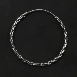 Creole doppelt gedreht Ø 45mm 2mm Stärke 925 Silber Ohrring