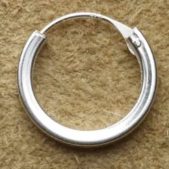Creole glatt eckig 16 mm 2mm 925 Sterlingsilber