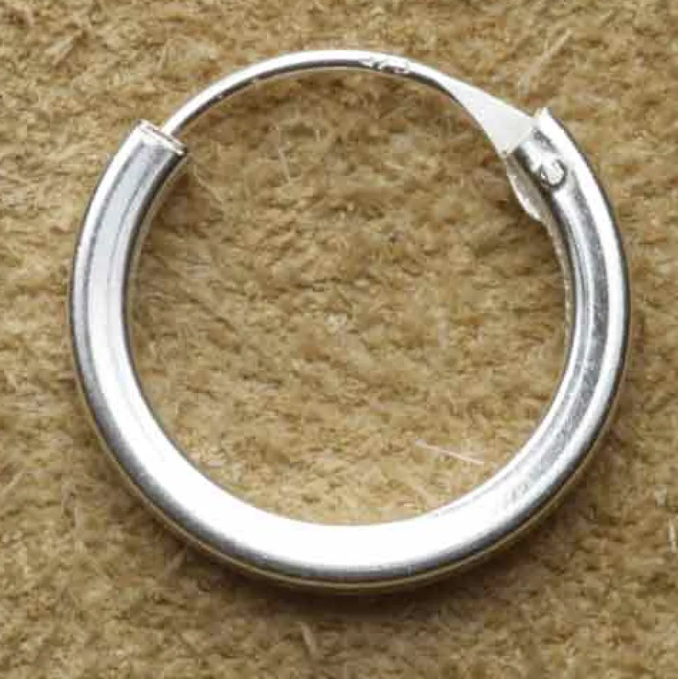 Creole glatt eckig 16 mm 2mm 925 Sterlingsilber