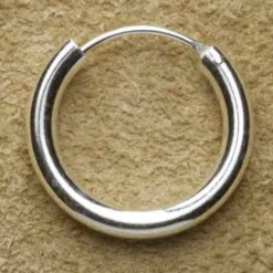 Creole glatt 925 Silber 20mm 3mm