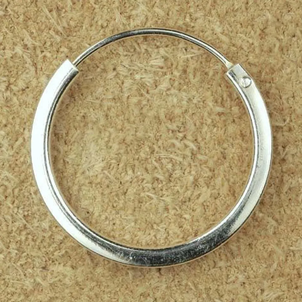 Creole 16mm / 1.5 eckig 925 Silber ohrschmuck