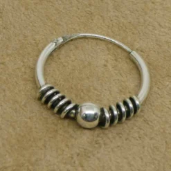 Creole 18mm / 1,5mm Kugel Ohrring Ohrschmuck 925 Silber