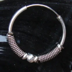Creole 25mm / 1,6mm Kugel Schlange 925 Silberschmuck