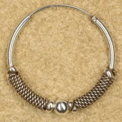 Creole 25mm / 1,6mm Kugel Schlange 925 Silberschmuck