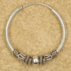 Creole 25mm / 1,5mm Kugel Schlange 925 Silberschmuck