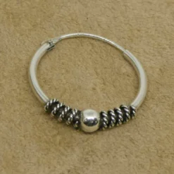 Creole 20mm / 1,6mm Kugel 925 Silberschmuck